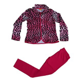 Conjunto Casaco E Legging Mineral Kids Tam 06 Onça Rosa