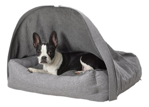 Cama Para Perro Suave Cómoda Y Ligera 70x63x44 Cm Gris