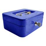 Cofre Portavalores Caja De Dinero Monedero, Alajero    N°1 Color Azul