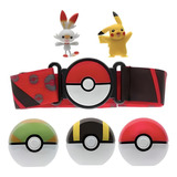 Set 3 Pokebolas Pokemon Con Cinturon