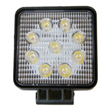 Faro Auxiliar Cuadrado 9 Led 27w 12-24v Agro Vehículo