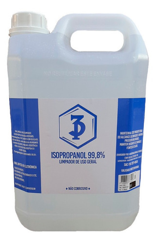 Álcool Isopropílico 3 Poderes Limpa Placa E Circuito 5l