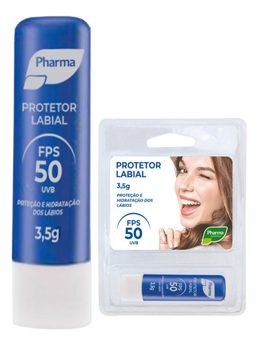 Protetor Labial Sol Fps50 Com Hidratante 3,5g Pharma 6 Unid.