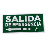 Cartel Salida De Emergencia C/flecha A La Izquierda 30x14