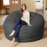 Beanbag Gigante De 5 Pies  Funda Silla  Grande  Suave  ...