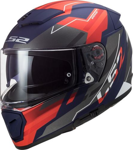 Casco Integral P/ Moto Ls2 Ff390 Breaker Beta Rojo/azul