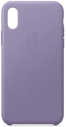 Funda Original Apple Leather Para iPhone XS - Lilac