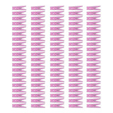 Pinzas Para Ropa Mini 3 Cm De Plastico Color Rosa 100 Pzas