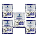 Kit Gesso Rápido Construcola Branco 1kg - 5 Unidades