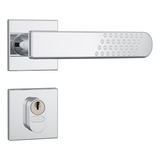 Fechadura Externa Alavanca Inox 80321 Roseta Quadrada