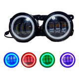 Par Faros 4puLG Angel Eye Rgb Colores Bluetooth