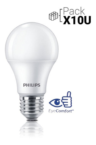 Lámpara / Foco Led Philips 7w.=50w. Bajo Consumo Pack X 10u.