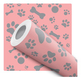 Papel De Parede Adesivo Rosa Cachorro Dog Pet Shop 5m