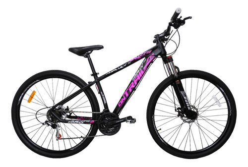 Mountain Bike Femenina Fire Bird On Trail R29 S 21v Frenos De Disco Mecánico Cambios Shimano Tourney Color Negro/fucsia  