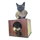 Arranhador Para Gatos Single Box Em Mdf Branco 15mm E Sisal