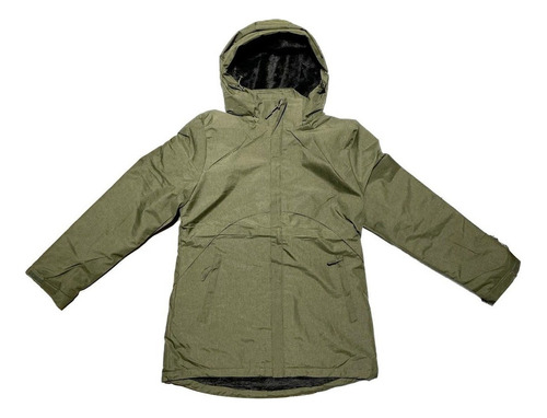 Chaqueta Corta Viento Térmica Impermeable Con Forro Mujer