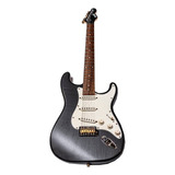 Guitarra Eléctrica Slick Sl57 Stratocaster De Fresno Black Con Diapasón De Arce