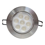 Empotrado Plafon Led 7w Spot Satinado Luz Blanca Fria 6500k