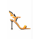 Zapatos Sandalias Naranja Flama Fuego Importado Fashion Nova