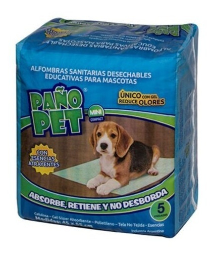 Alfombra Sanitaria Paño Pet Mini X 10u (45 X 55 Cm) 