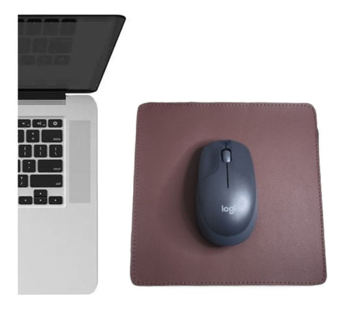 Mousepad 20x20 Computador Couro Pu Escritório Impermeável Of