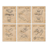 Video Games Controller Patent Prints, 6 (8x10) Unframed Pho.