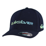 Boné Quiksilver Flexfit Navy M Logo Refletivo Degrade Urbano