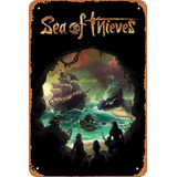 Cartel De Sea Of Thieves De Metal Vintage Para Sala De Juego