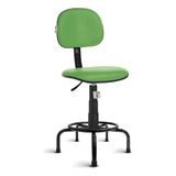 Cadeira Caixa Alta Balcao Secretaria C/ Aro Rv Verde