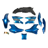 Kit Plasticos Completo Yamaha Ybr125 Ed / Factor Azul Mtc