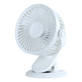 Mini Ventilador Fan Recarregável Usb Branco Com Clip Nautika