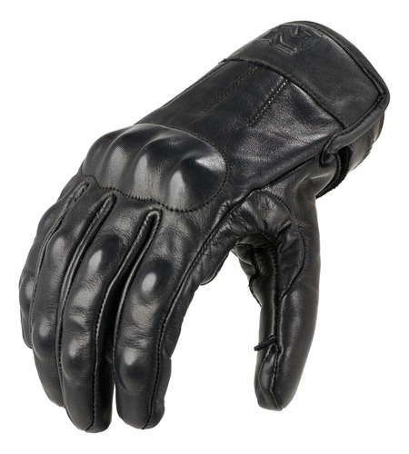 Guantes Moto Mujer Nine To One Ruby Cuero Protecciones Tpr Color Negro Talle L