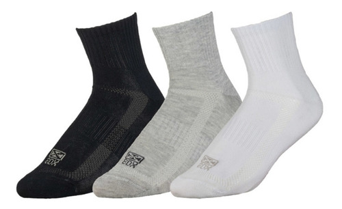 Media Sox® Deportiva Caña Corta Soquete Running Pack X 3