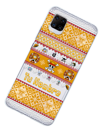 Funda Para Zte One Piece Luffy Suéter Navidad Con Nombre