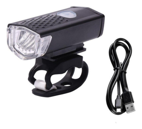 Lanterna Para Bike Recarregável Usb Farol Luz Led