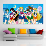 Cuadro Poliptico Sailor Moon Anime Art Xxl 192x100cm