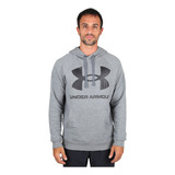 Buzo Underarmour Ua Rival Fleece Big Logo Hd Gris Hombre