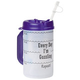 Vaso Grande Medidor De Agua Para Hospital, 32 Oz, Azul.