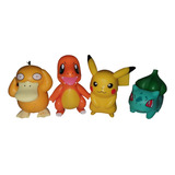 4 Figuras Pokemon  De 7cm Macizos  