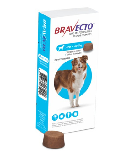 Bravecto Antipulgas Pastilla Perros 20-40kg