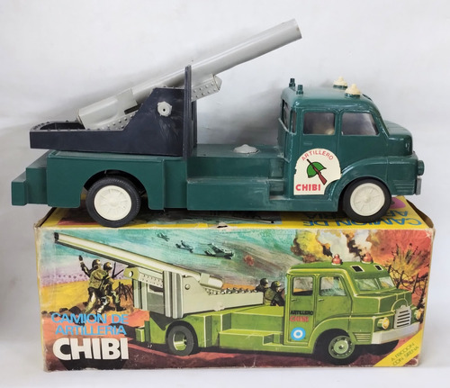 Camion Chibi Militar Completo Caja Original Decada Del 70