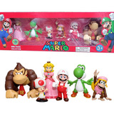 Super Mario Bros Peach Dixie Colección 6 Figuras En Caja