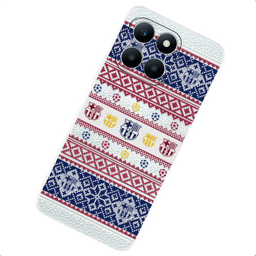 Funda Para Honor Fc Barcelona Ugly Sweater Navideño Futbol