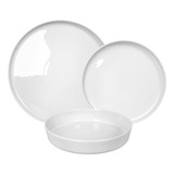 Vajilla Blanca Set X 12 Platos Playo Postre Bowl Porcelana 