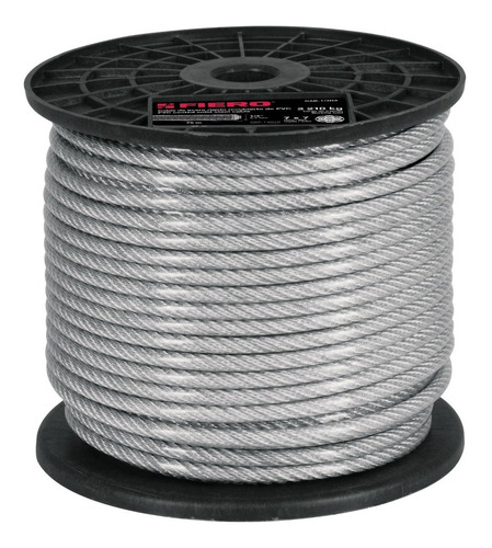 Cable Rígido De Acero 1/4 Recubie. Pvc 7x7, 75m, Fiero 44218