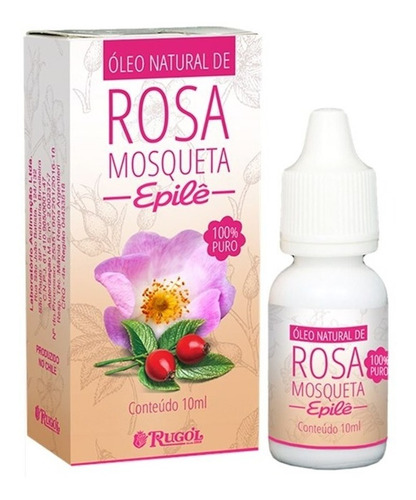 Epilê Óleo Natural Rosa Mosqueta 100% Puro 10ml Origin Rugol