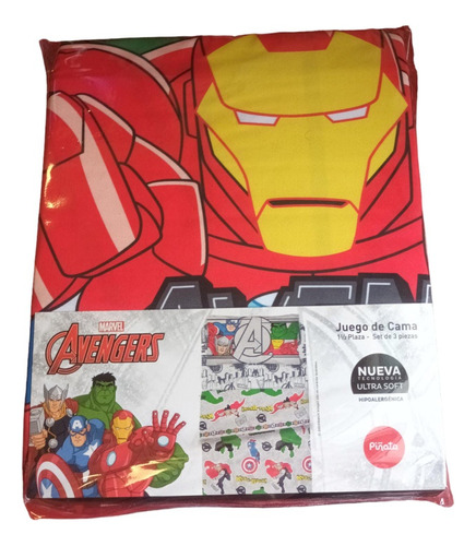 Sabanas Infantiles Marvel Los Vengadores 100% Poliester