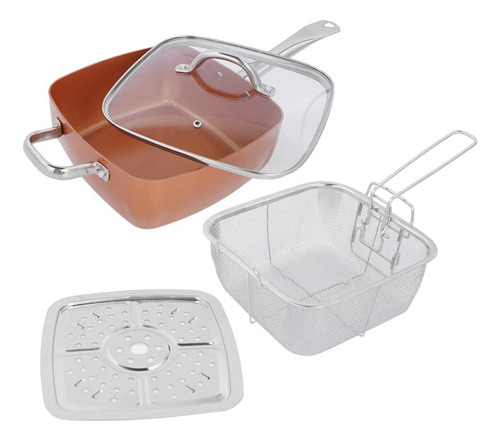 Pack Sartén Set Cobre Antiadherente Cocina 4 Pzas Rondon