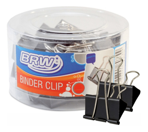 Prendedor De Papel Binder Clip 15mm Brw Caixa Com 60un