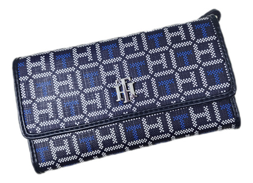 Billetera Tommy Hilfiger Mujer Azul Marino Con Logo